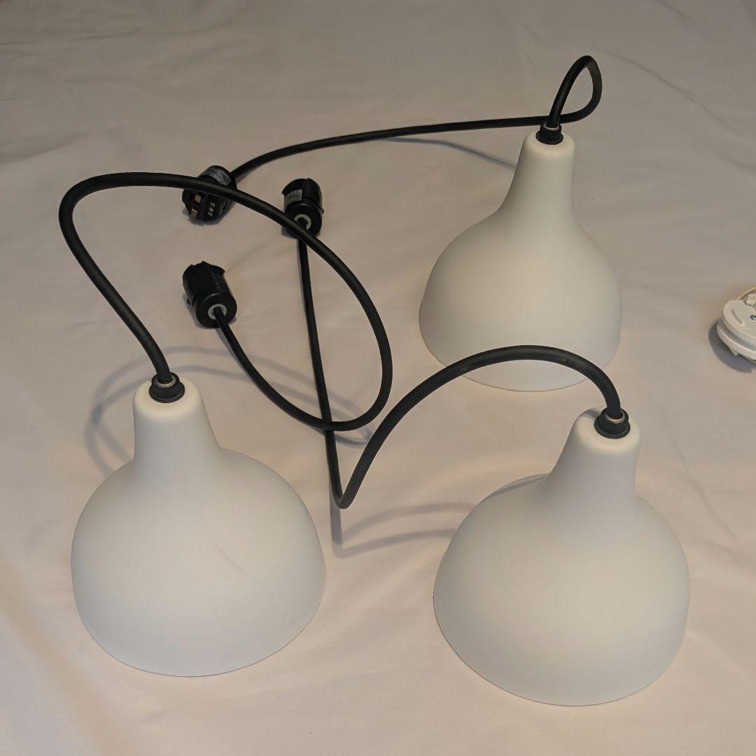 ①無印良品　システムライト＆白磁ペンダントライト3個セット 廃盤品