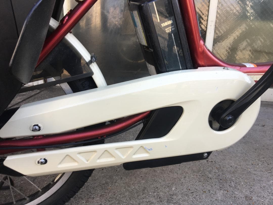 地域限定送料無料　パスバビーアン　子供乗せ　12,3AH　赤②　神戸　電動自転車