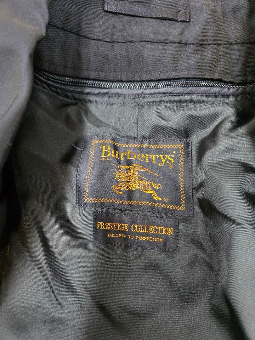 バーバリー ネイビー ステンカラーコート　美品　y57