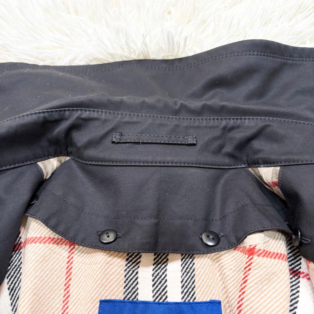 ✨高級感✨バーバリー　ライナー付き　トレンチコート　ノバチェック　ブラック　38