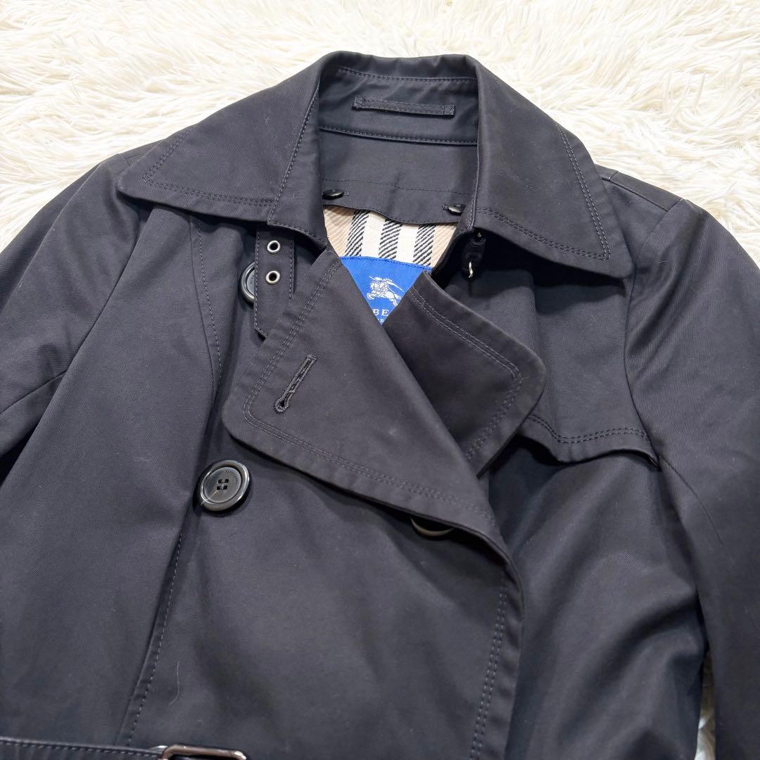 ✨高級感✨バーバリー　ライナー付き　トレンチコート　ノバチェック　ブラック　38