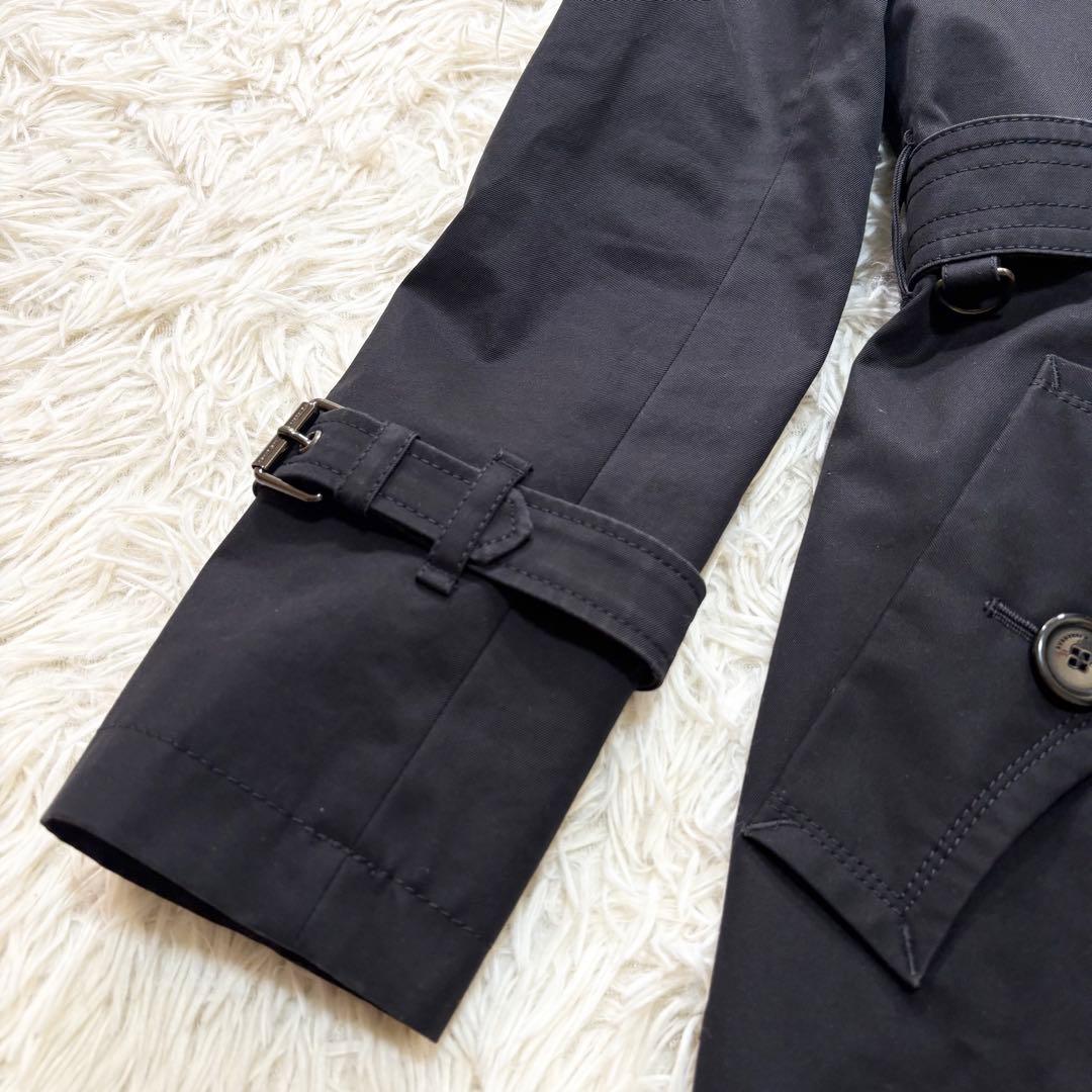 ✨高級感✨バーバリー　ライナー付き　トレンチコート　ノバチェック　ブラック　38