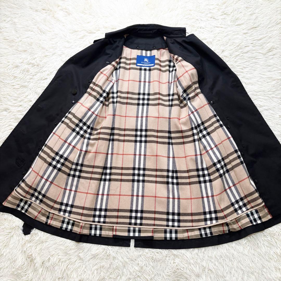 ✨高級感✨バーバリー　ライナー付き　トレンチコート　ノバチェック　ブラック　38