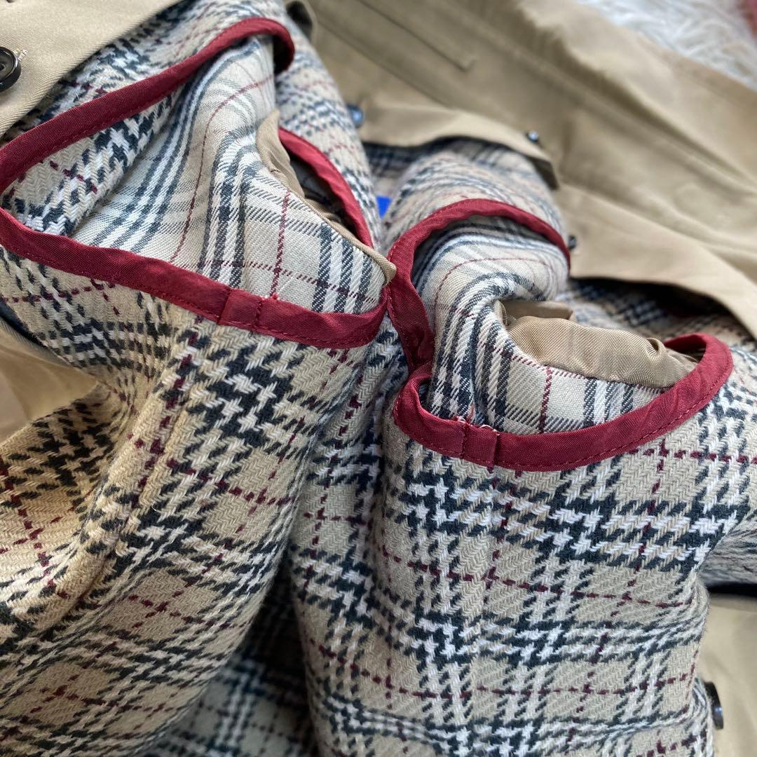 ま*ぎ様 美品✨BURBERRY BLUELABEL 襟元 ノバチェック トレン