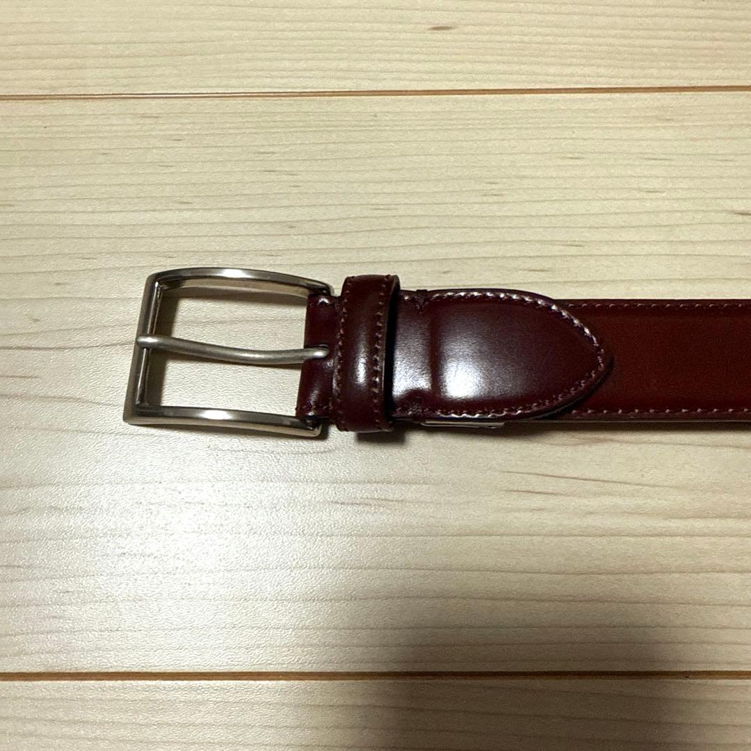 シェルコードバン　ベルト　バーガンディ