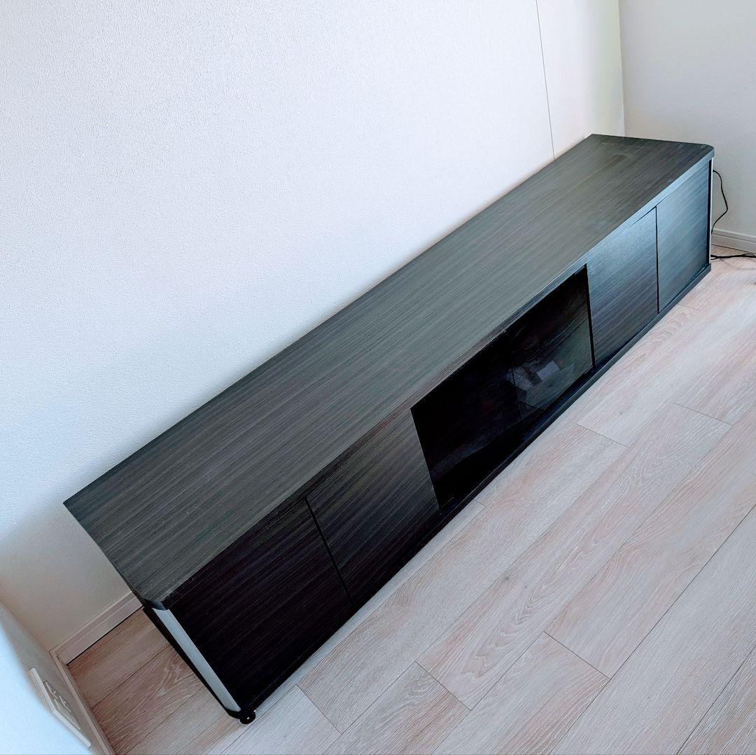 幅177cm　アッシュグレーハイタイプ キャスター付きテレビ台