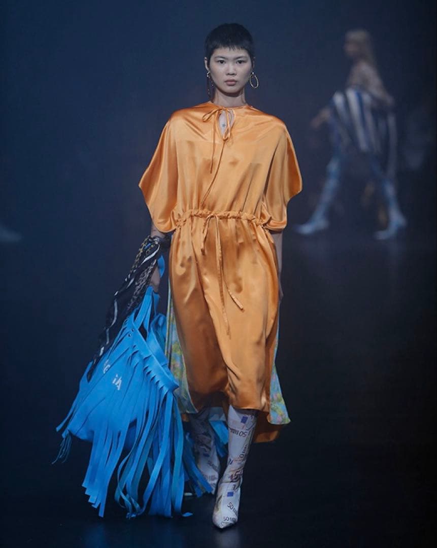 BALENCIAGA フリンジ レザー ランドリーカバ トートバッグ