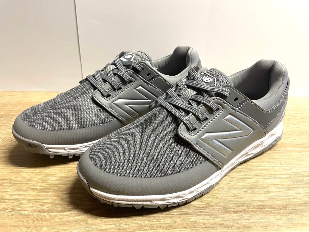 未使用 25cm D ニューバランス ゴルフシューズ WG4100GR グレー
