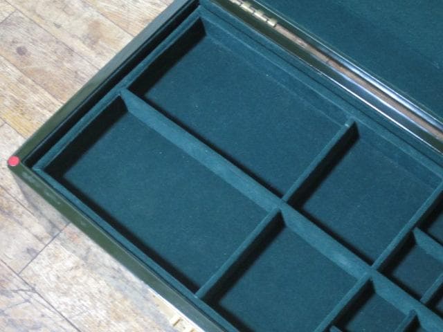 漆塗 中国美術 真鍮金具 花文様図 保管箱/宝石箱/ジュエリーケース/小物入れ