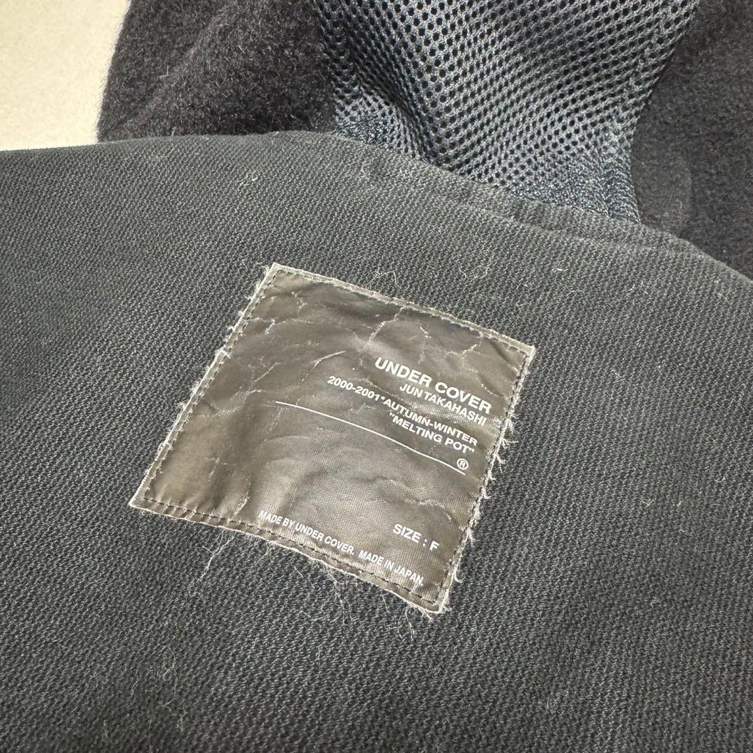 希少　アンダーカバー　メルティングポット期　コート　カシミヤ使用 異素材　黒