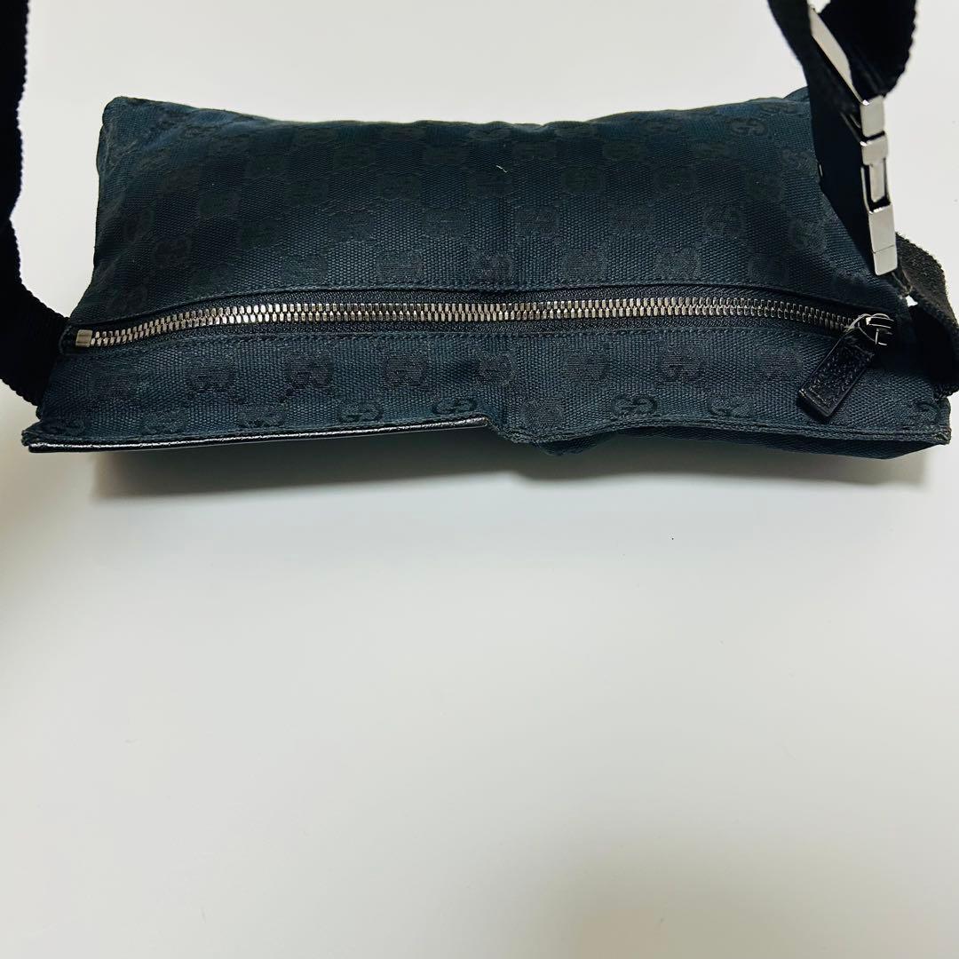 GUCCIグッチ GGキャンバス レザー ボディバッグ ウエストポーチ