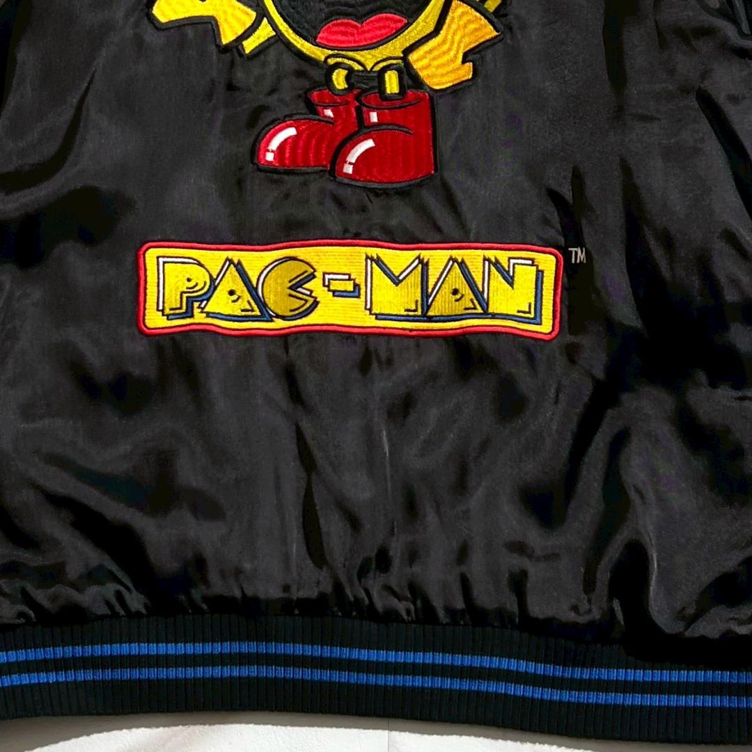 美品　PAC MAN　パックマン　モンスター　リバーシブル　スカジャン　XL黒