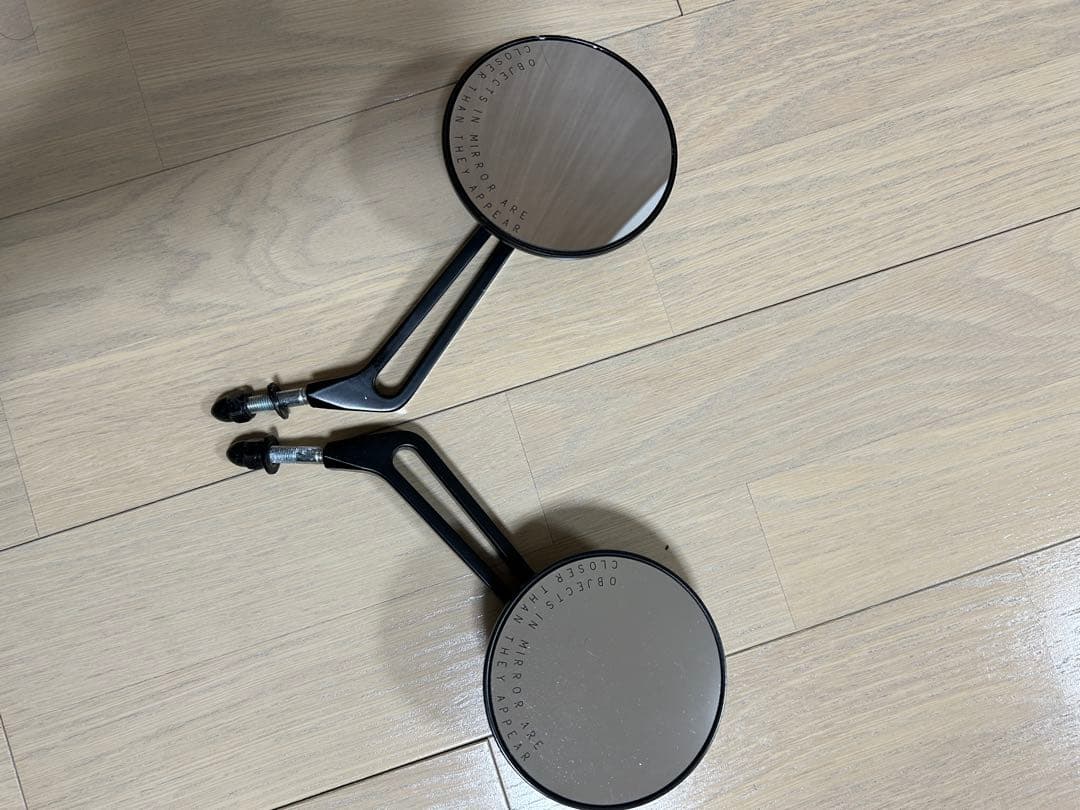 ハーレー純正 ドーム・ビレットスタイル・ミラー サテンブラック 2個セット