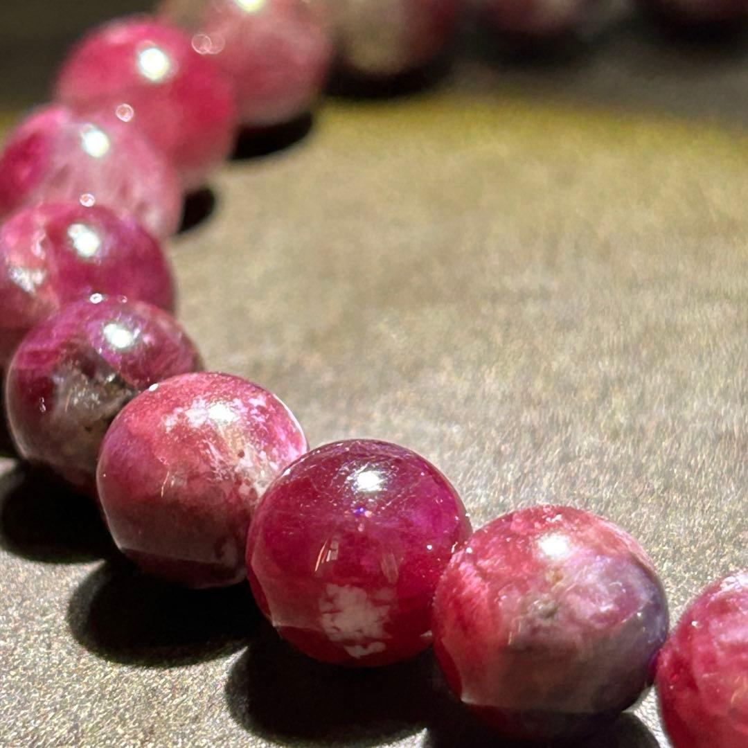 ⭐️こぐま！ルベライト　レッド　トルマリン ブレス　財福開運宝珠⑦