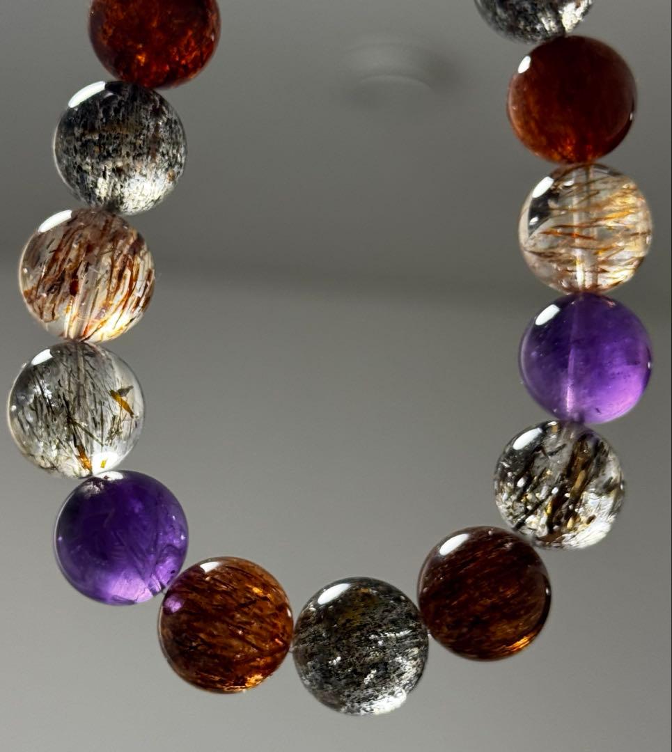 天然石スーパーセブンブレスレット　13.5mm＋　♯2