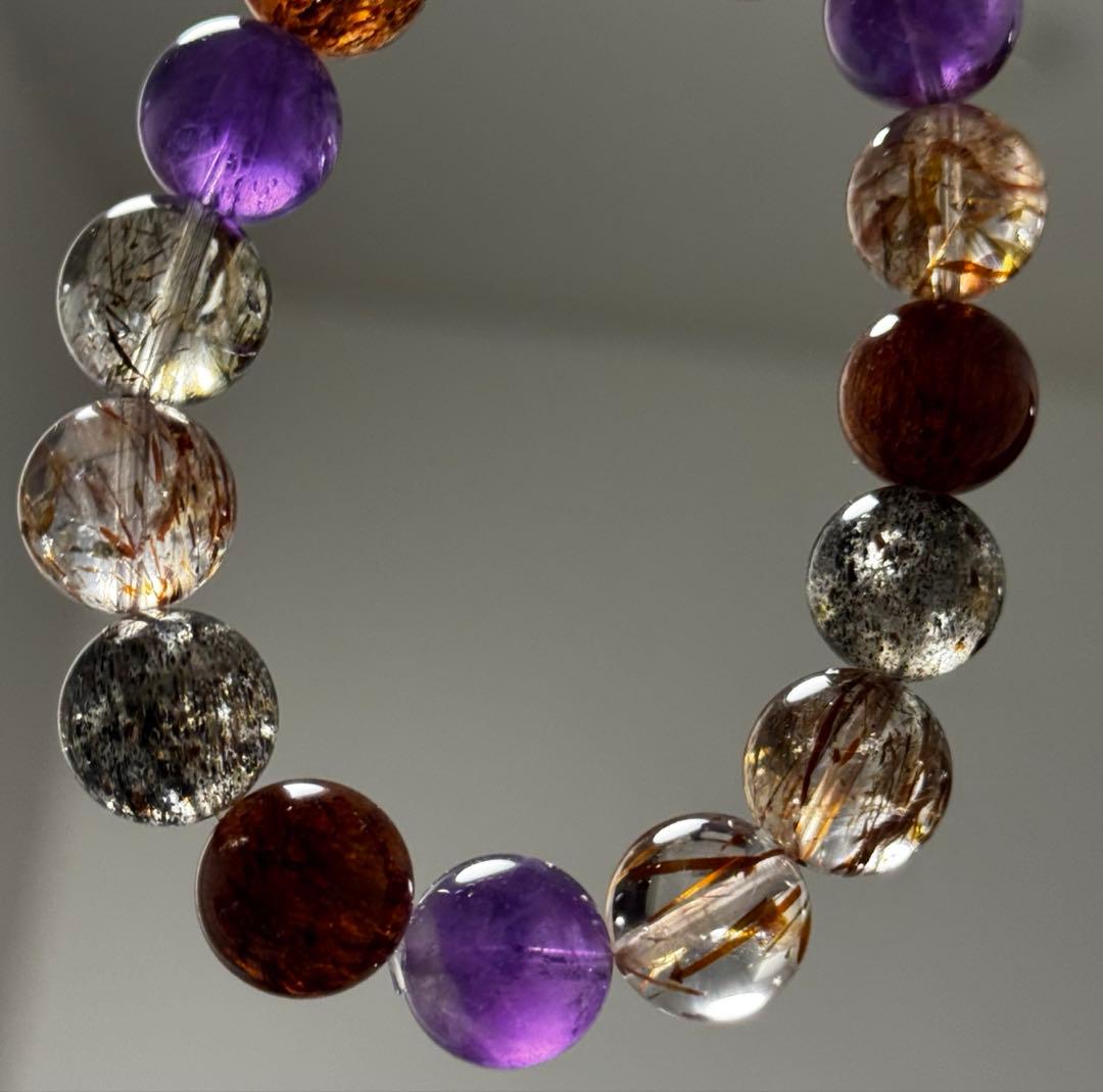 天然石スーパーセブンブレスレット　13.5mm＋　♯2