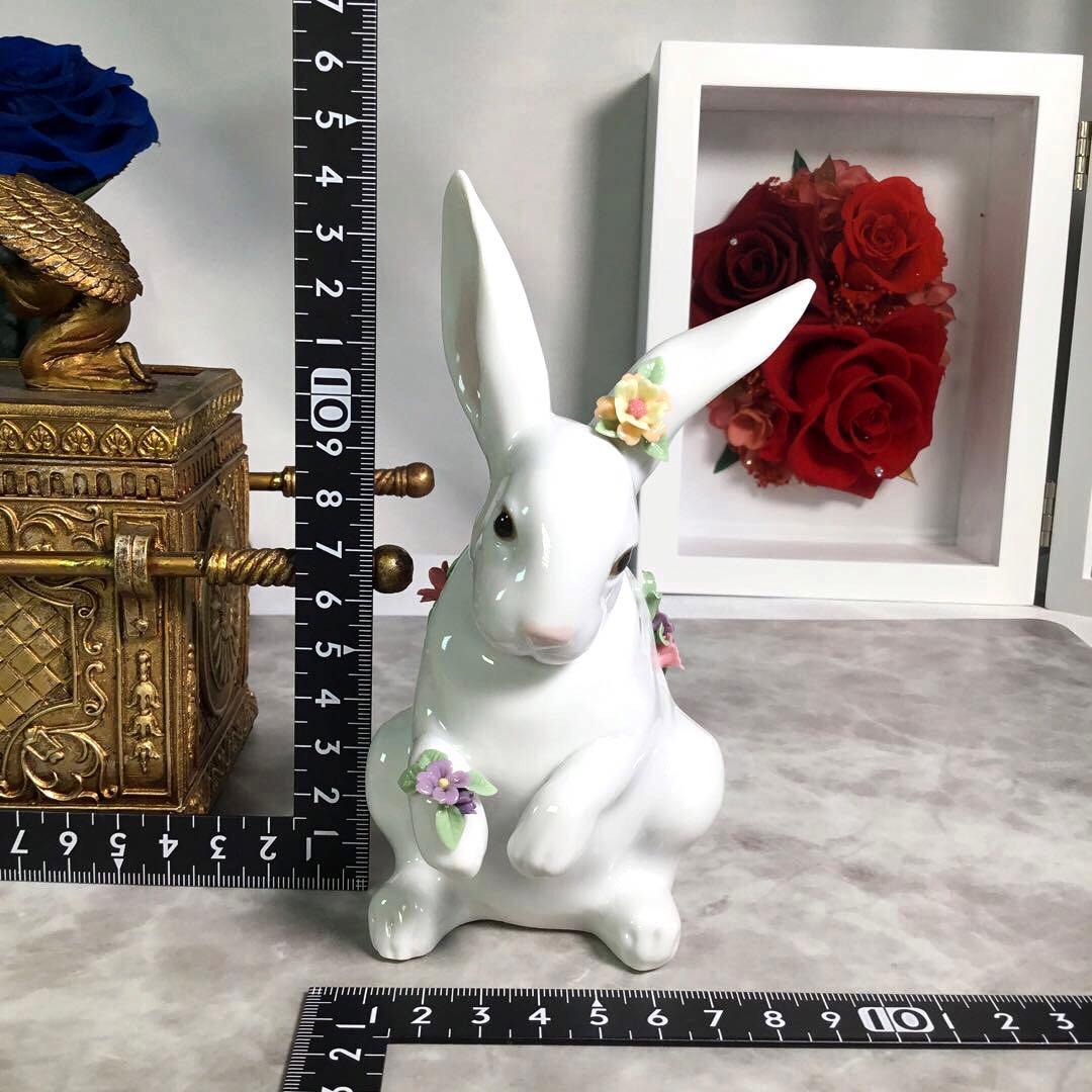 リヤドロ LLADRO 花飾りの白うさぎ フラワー ラビット ROEN joy