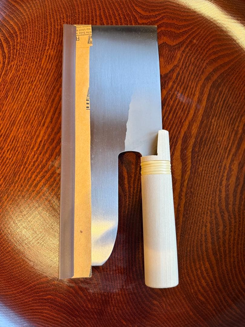 木製ボウルとそば切り包丁セット