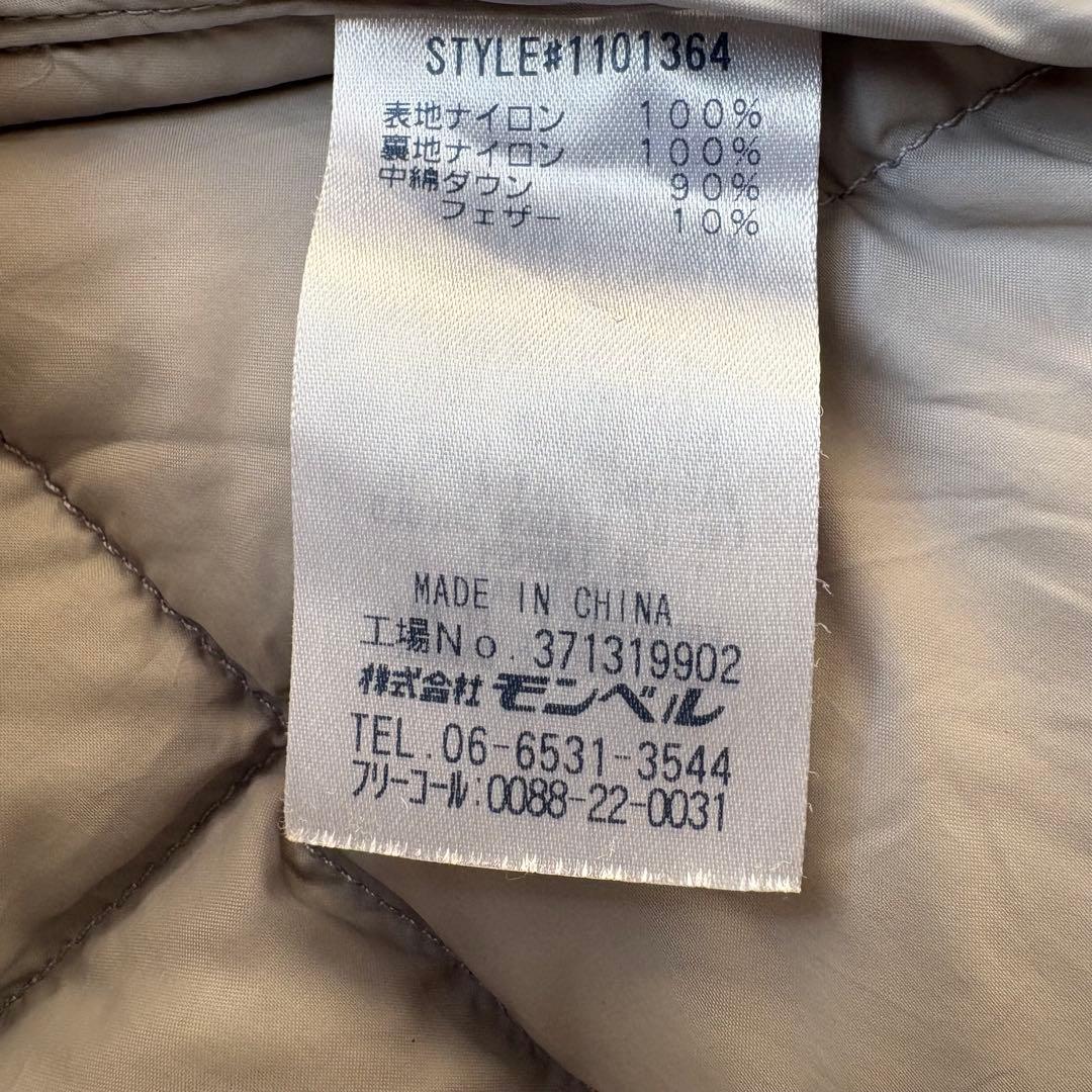 極美品 モンベル 秋冬 800フィルパワー ライトアルパインダウンベスト L