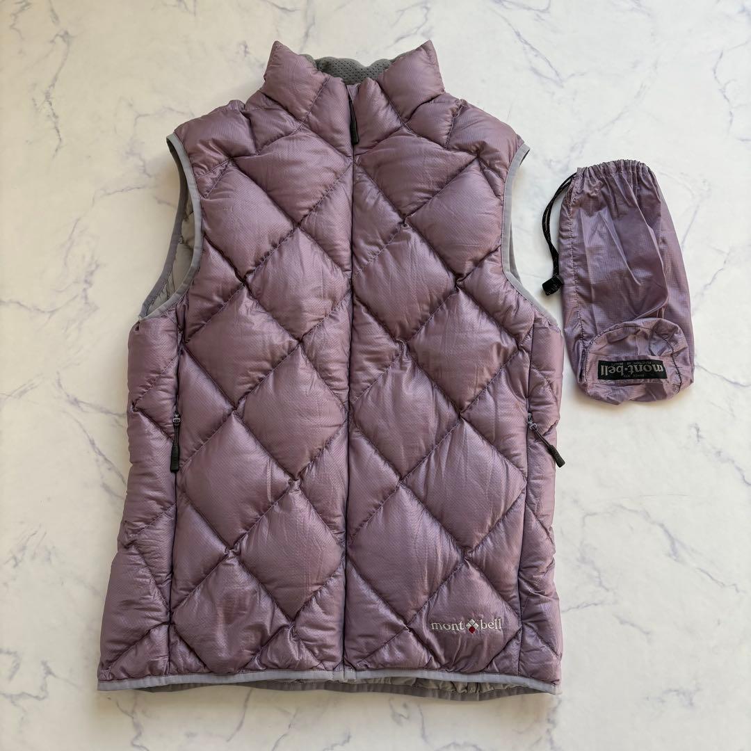 極美品 モンベル 秋冬 800フィルパワー ライトアルパインダウンベスト L