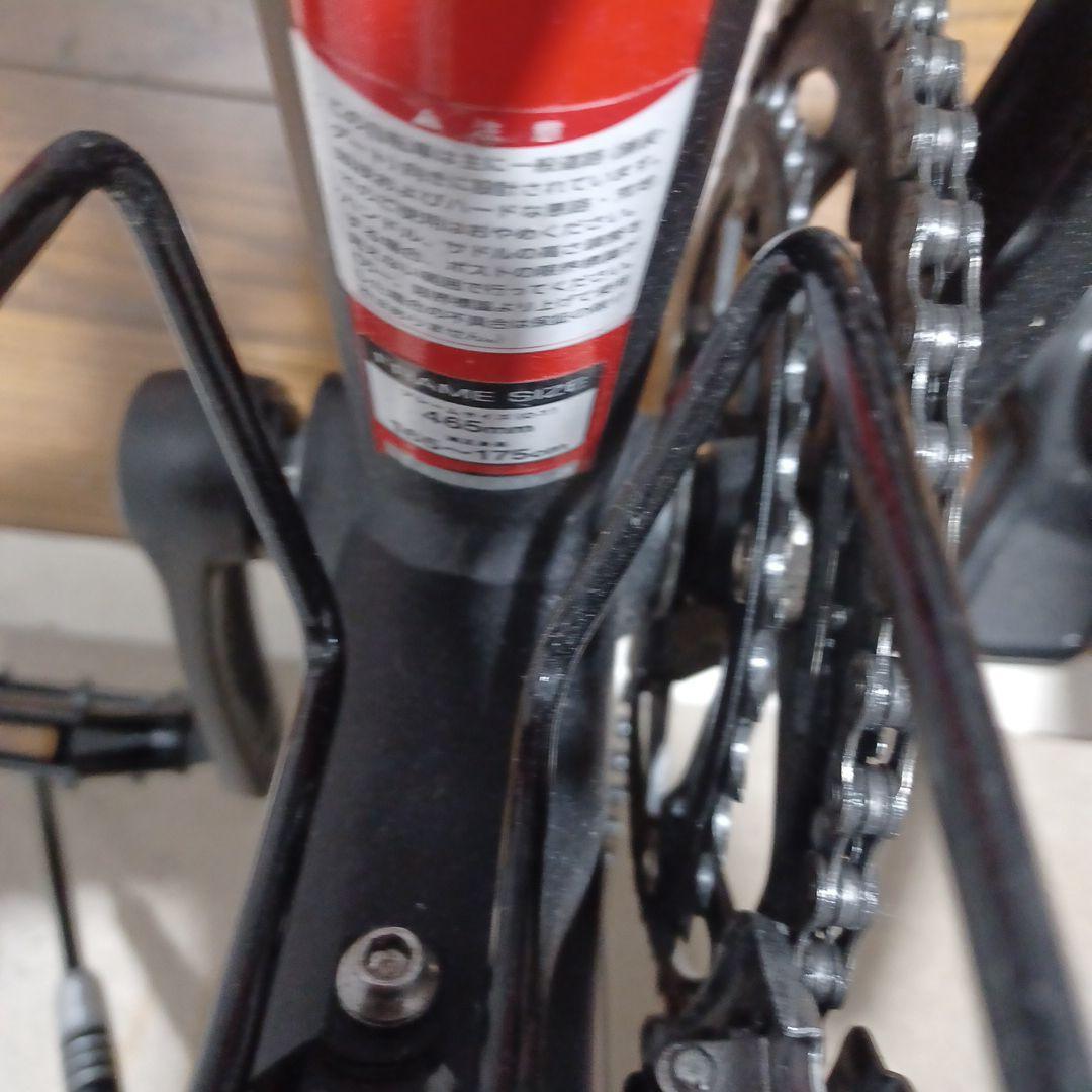 レッド ブラック ドロップハンドル自転車 465mm