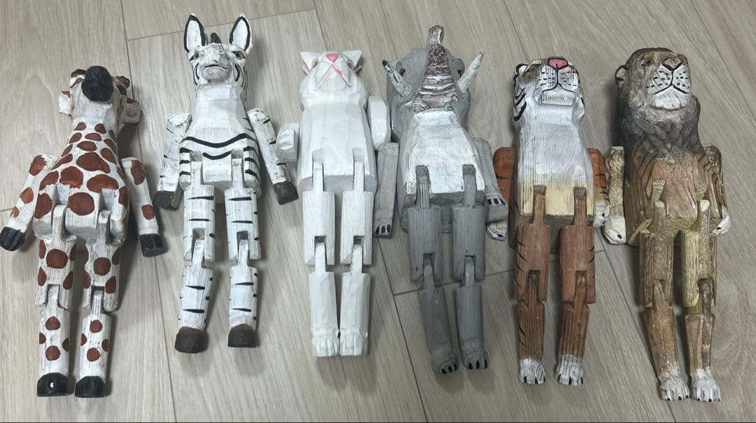 ウッドアニマルトイ　6体セット売り