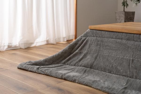 おしゃれ ふかふか かわいい 暖かい フリース 長方形 こたつ布団 グレー