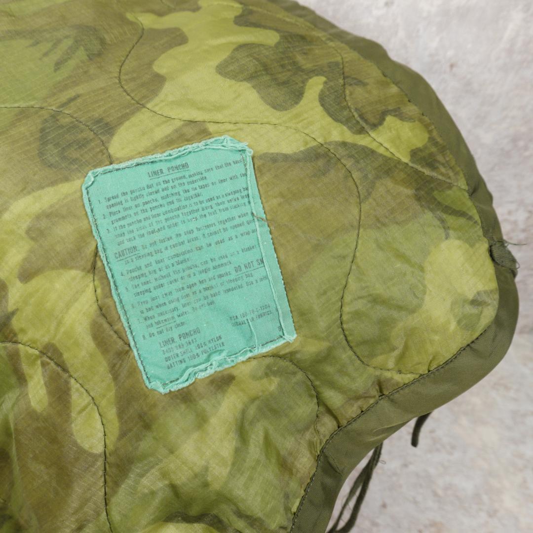 70s US Army ポンチョライナー カモフラ ヴィンテージ 実物 2