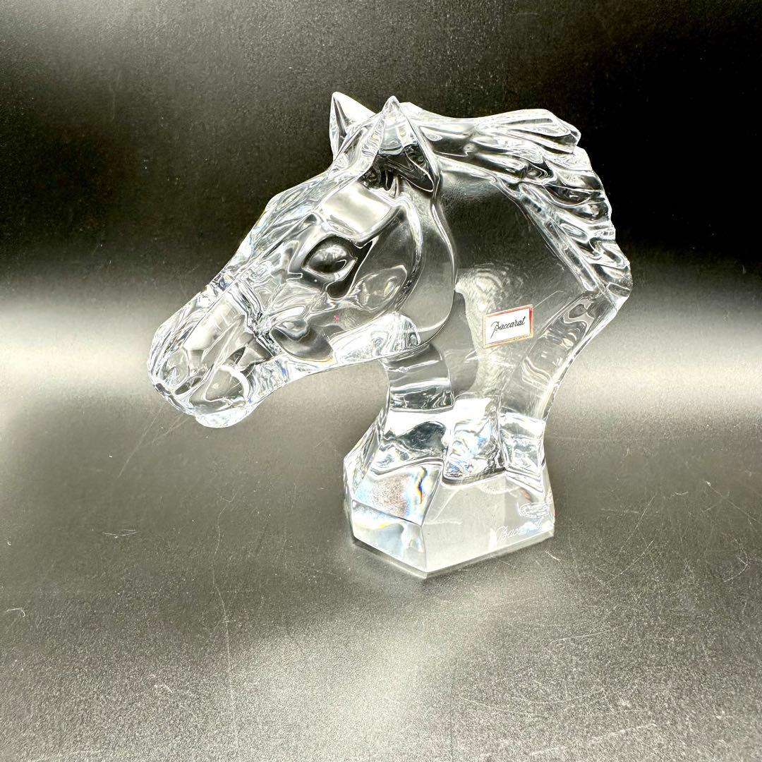 Baccarat バカラ 干支フィギュリン 馬 ホースヘッド オブジェ 愛馬