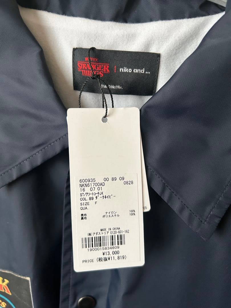 【STRANGER THINGS】ニコアンド コーチジャケット ダークネイビー