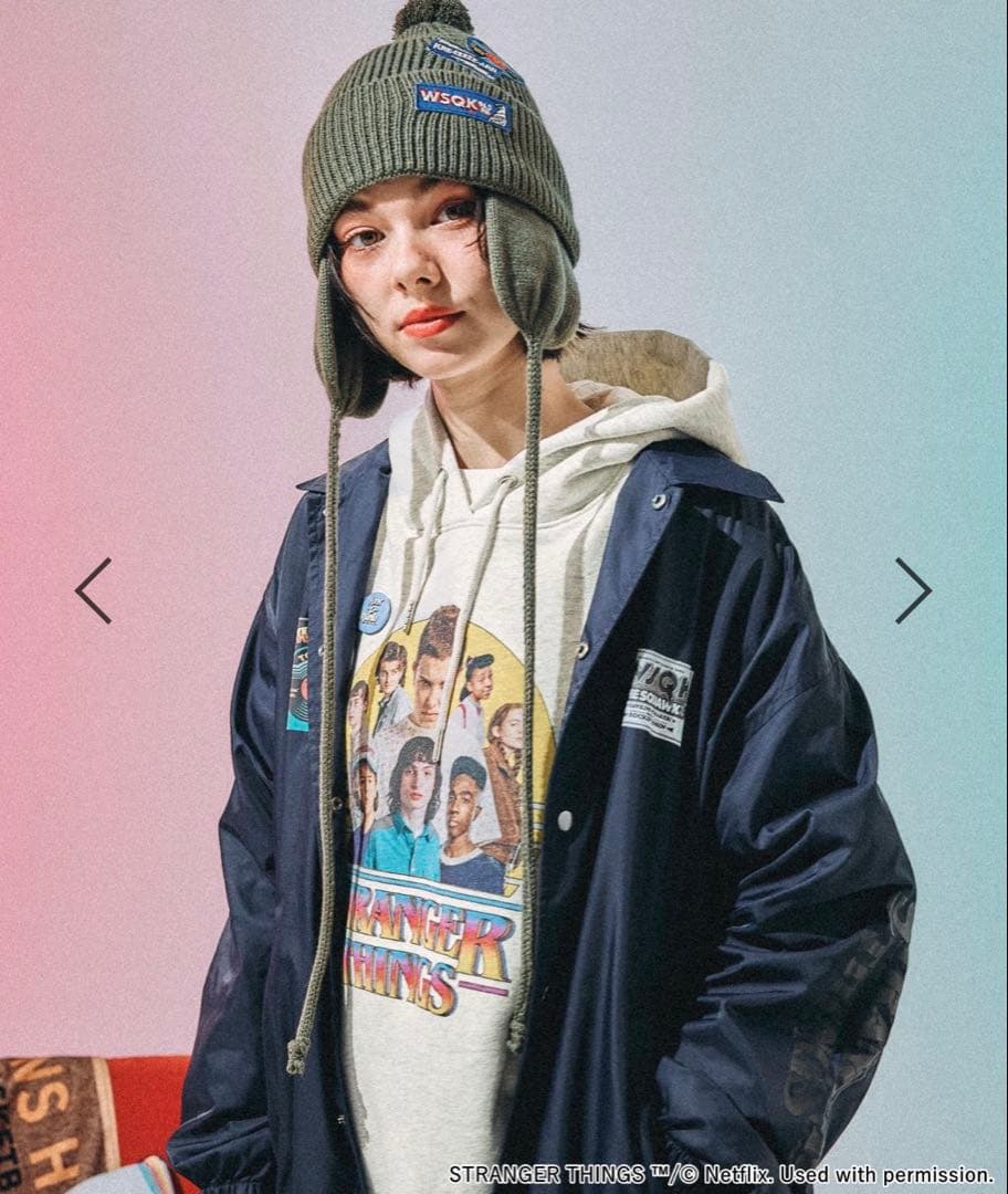 【STRANGER THINGS】ニコアンド コーチジャケット ダークネイビー