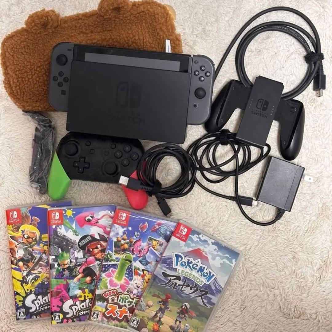 Nintendo Switch 本体 初代 プロコン ゲームソフト ポーチセット