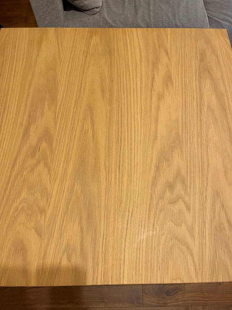 無印良品　天然木　テーブル 正方形 ナチュラル シンプル　オーク材　80×80