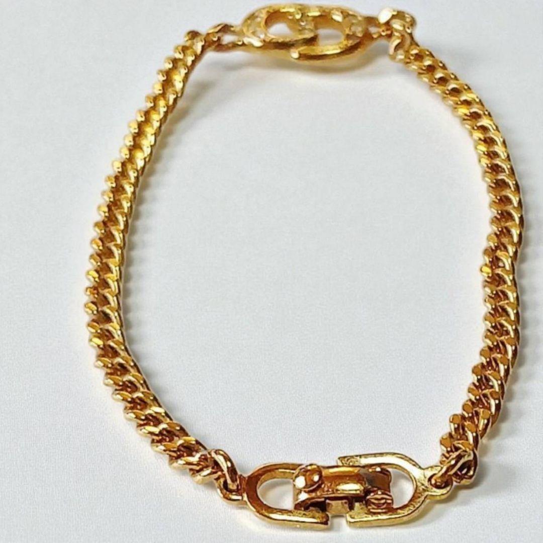 Dior ディオール CDロゴ ラインストーン ブレスレット ゴールド