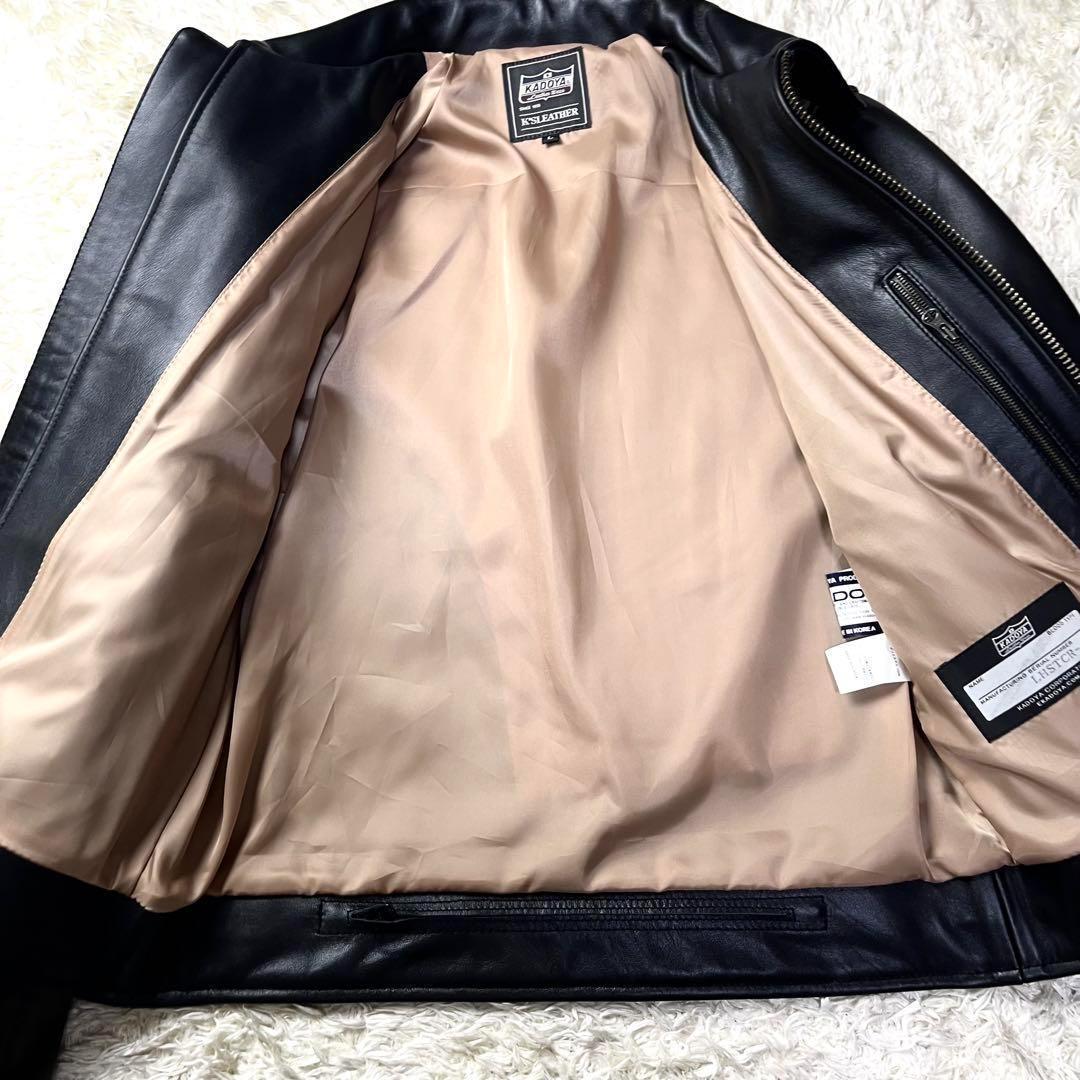 未使用保管/タグ付き/L✨カドヤ シングルライダース レザージャケット ブラック