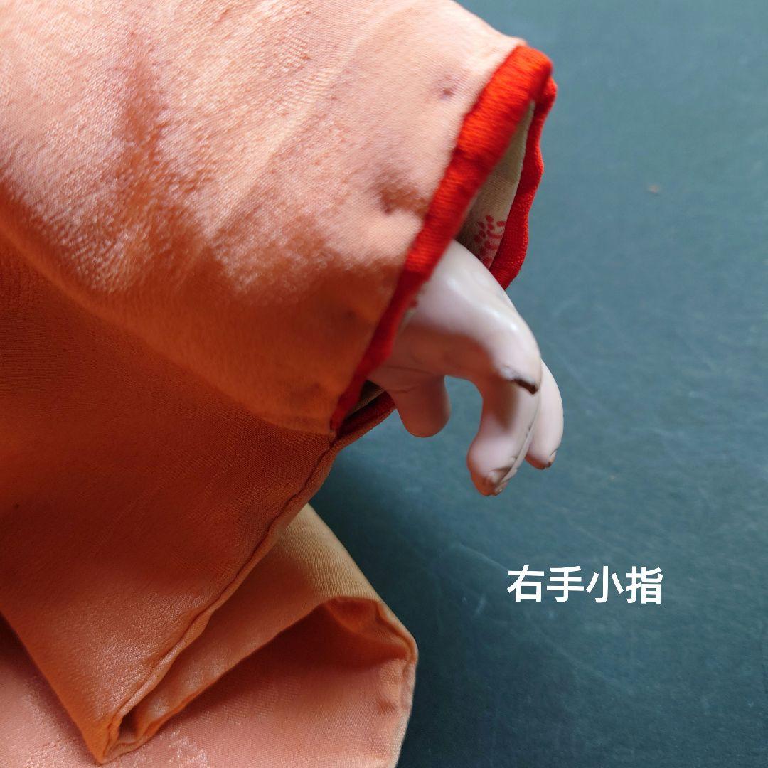 極上　市松人形 大正から昭和初期　爪切りつき　白木屋特製　羽衣　人毛　約42cm