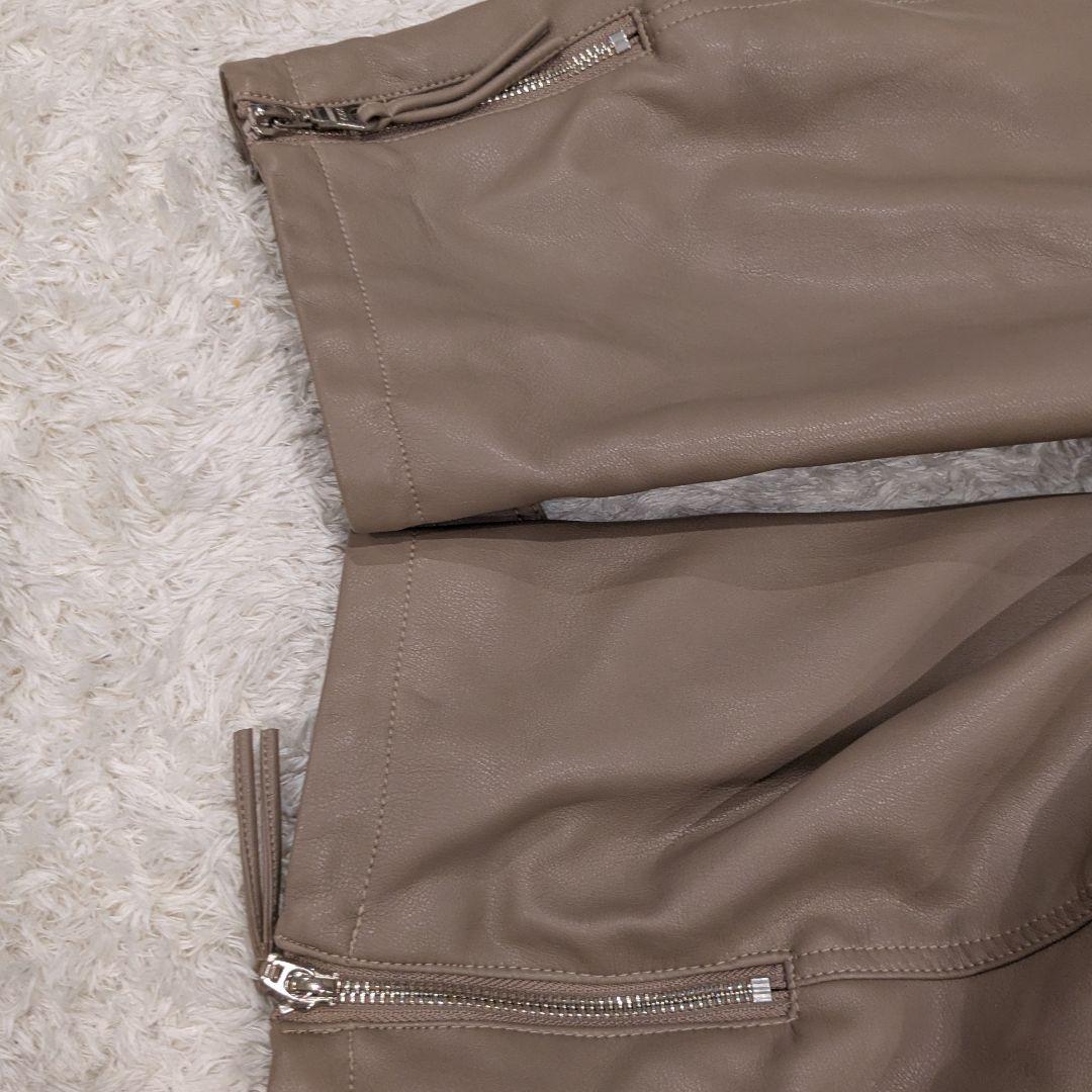 ✨新品✨タグ付✨Ameri ベージュ レザー シングルライダース