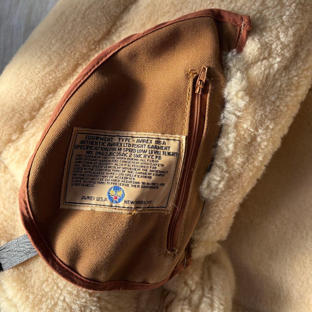 【美品】AVIREX アヴィレックス B-3 ムートン フライトジャケット 42