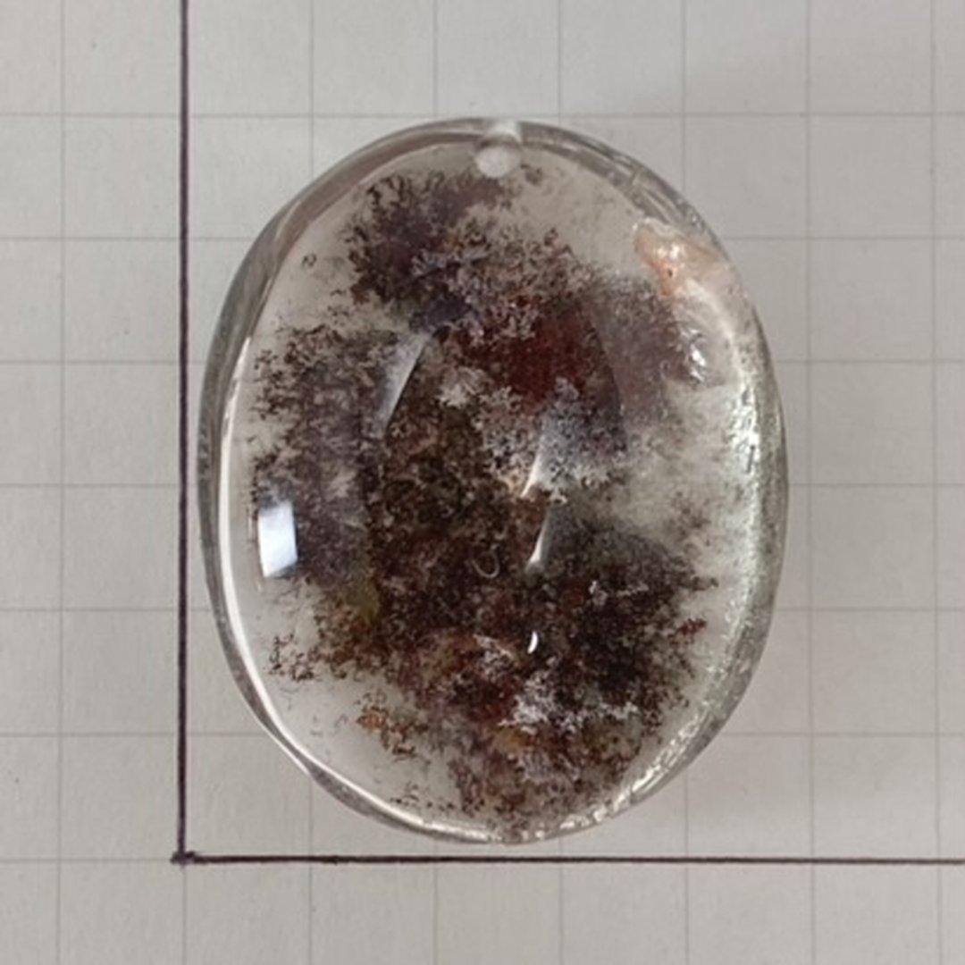 ガーデンクォーツ　穴あき　ルース　天然石　インクォーツ　a10122