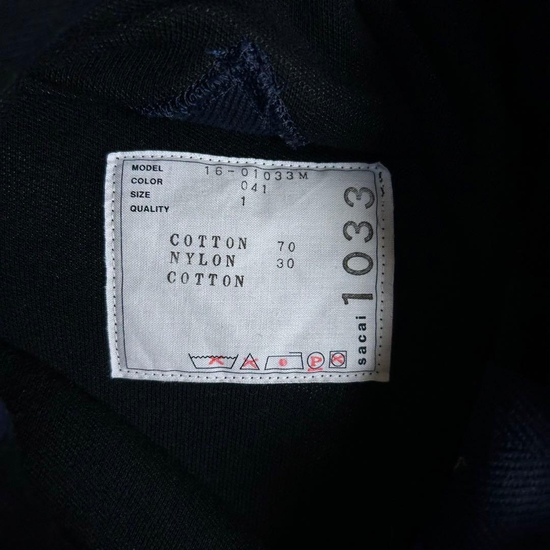 3760【超希少デザイン】サカイ☆フードジップ切り替えパーカー 入手困難