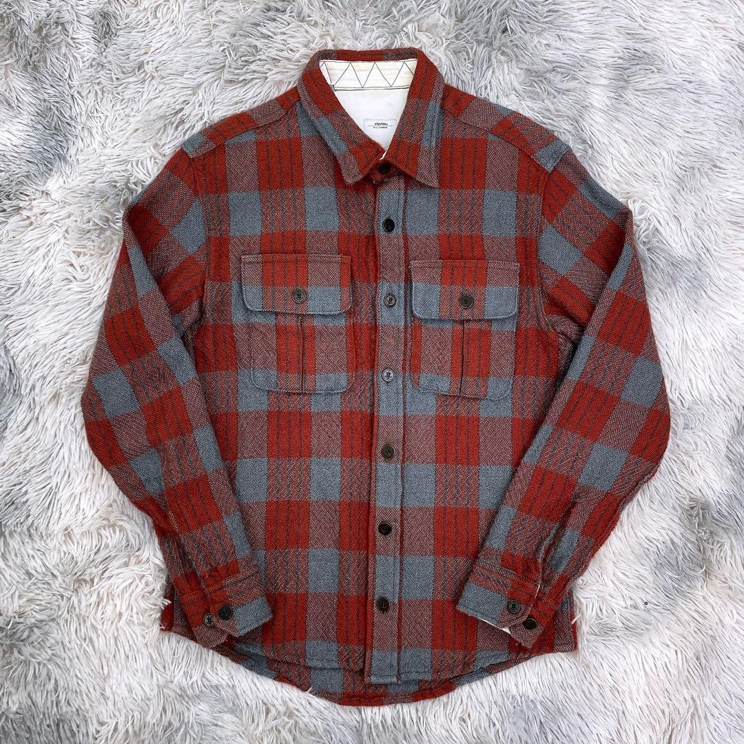 vivsim sherwood shirt ウールチェックシャツ