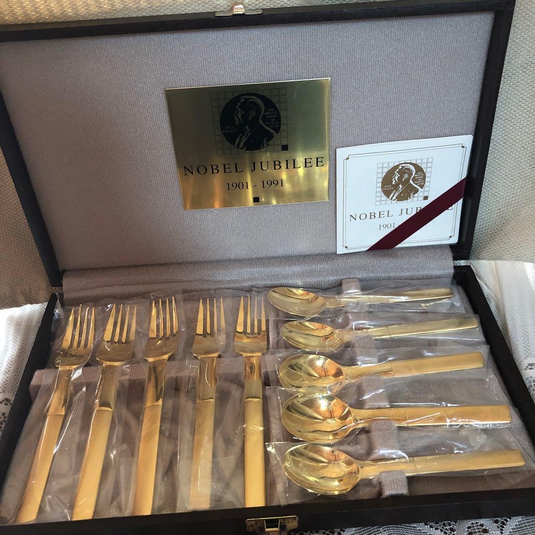 新品未使用❤️ノーベル賞90周年記念カトラリーYAMACO スプーンフォークセット