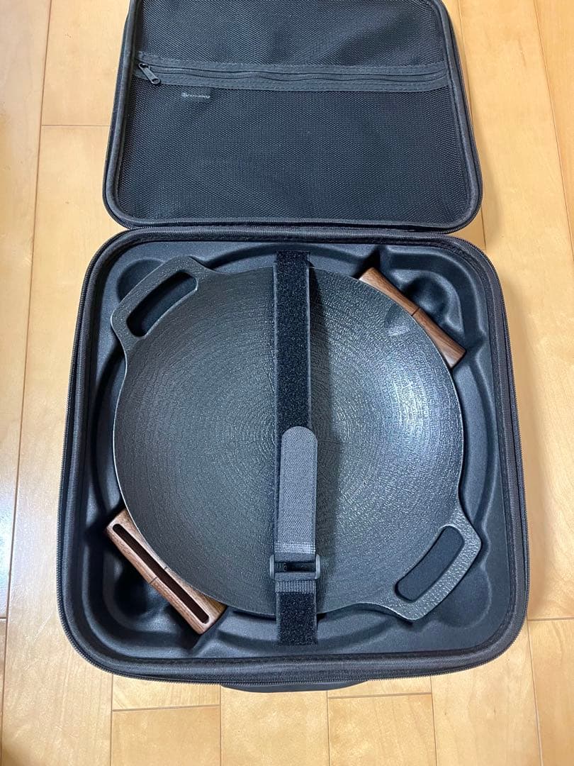 JHQ / 鉄板マルチグリドル セット 深型29cm+取っ手+鍋敷き+ケース