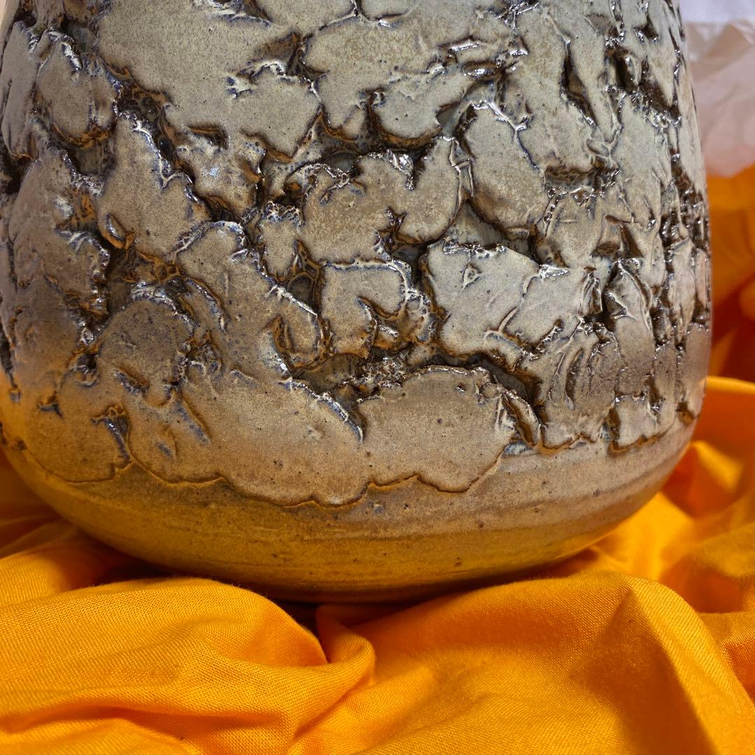 花瓶　陶器　瀬戸　広末窯　作品　美品　フラワーベース　壺　置き物　匿名配送