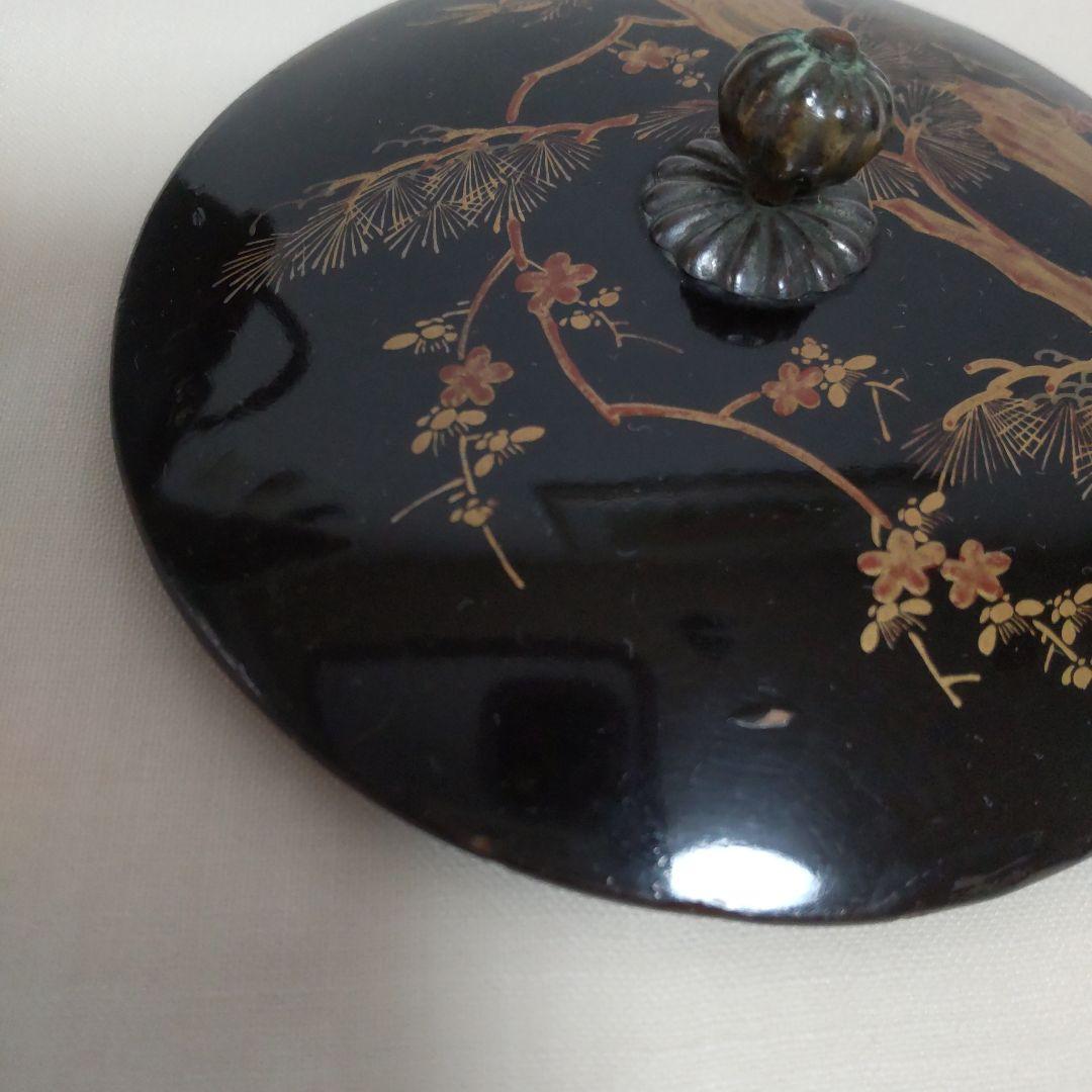 時代物 芦屋釜 蒔絵の蓋 鉄瓶 酒器 飾り物 骨董インテリア