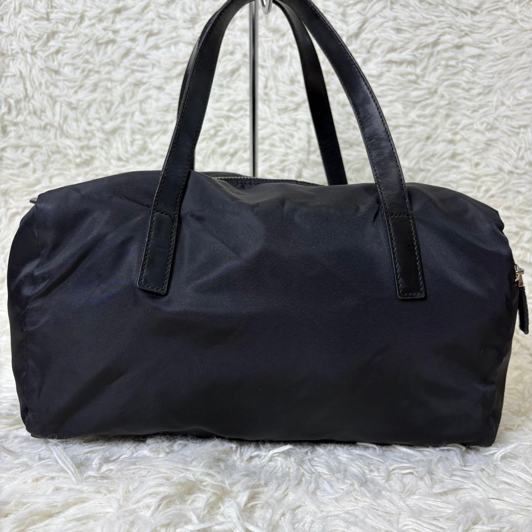 良品✨ PRADA ミニボストンバッグ 三角ロゴ ナイロン レザー ブラック