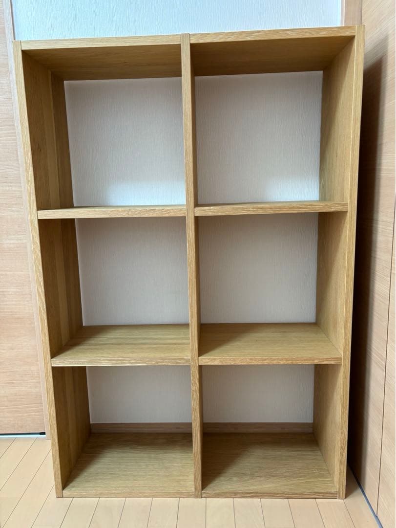 スタッキングシェルフセット・３段×２列・オーク材