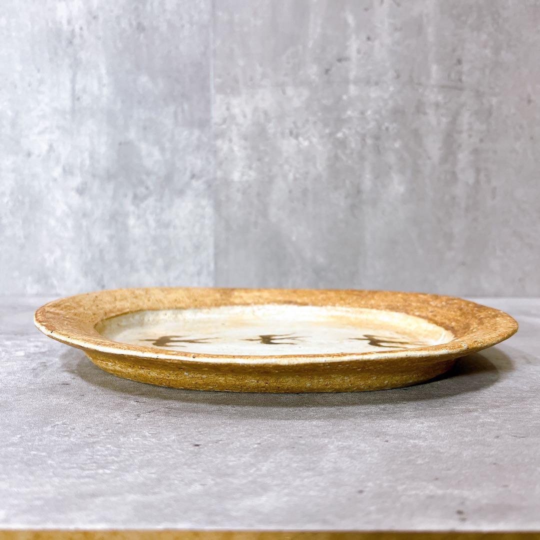 『一点物 【鳥】』石原稔久 Ishihara 皿 オーバル 21cm