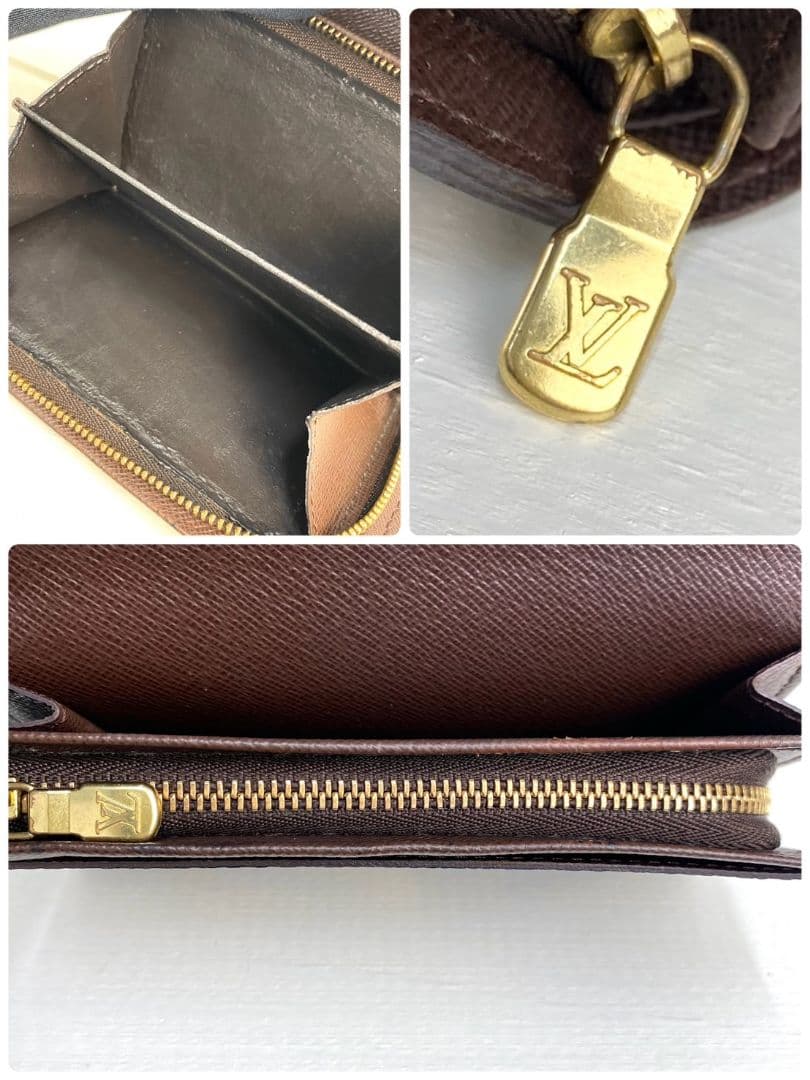 【新型 美品✨️】VUITTON トレゾール ダミエ 二つ折り財布 ホック