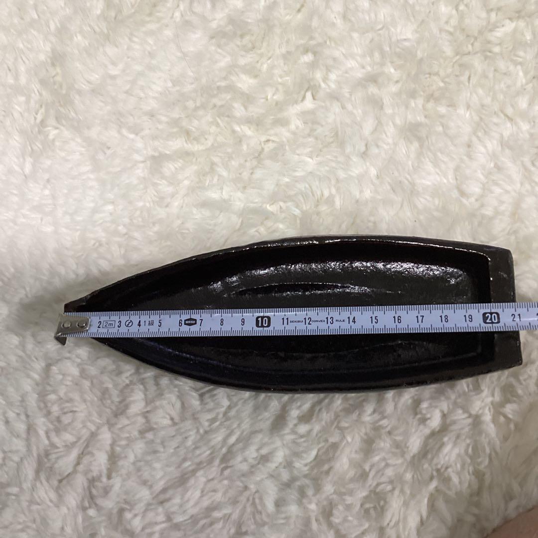 黒釉舟形向付　前菜の器10客　　新品未使用